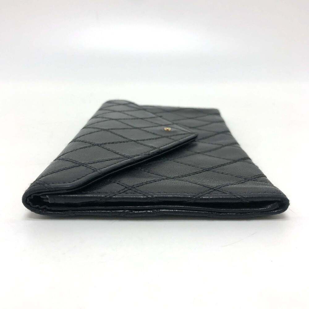 CHANEL Authentic Black Lambskin Leather Wallet - Picture 4 of 16